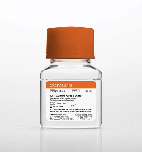 Corning® Cell Culture Grade Water Tested to USP Sterile Water for Injection Specifications