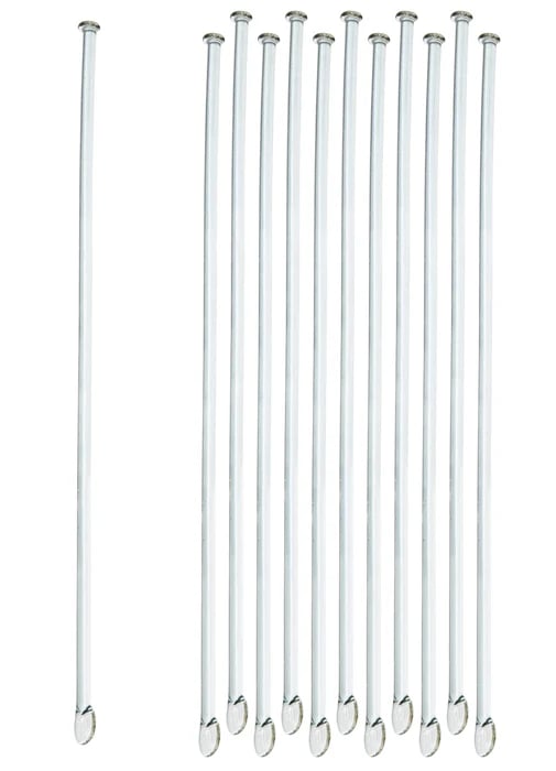 Rod Stirring, Glass, spade and button ends