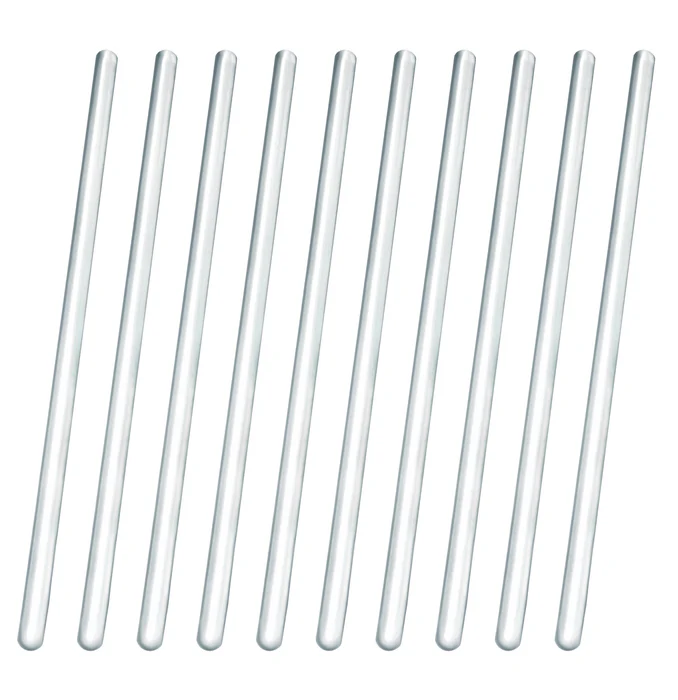 Glass Stirring Rods, 7.9" - Rounded Ends, 6mm Diameter