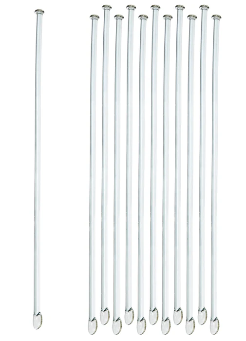 Rod Stirring, Glass, spade and button ends