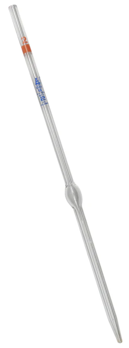 Pipette class B Borosilicate glass bulb form