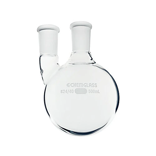 FLASKS, HEAVY WALL, ROUND BOTTOM, 2-NECKS